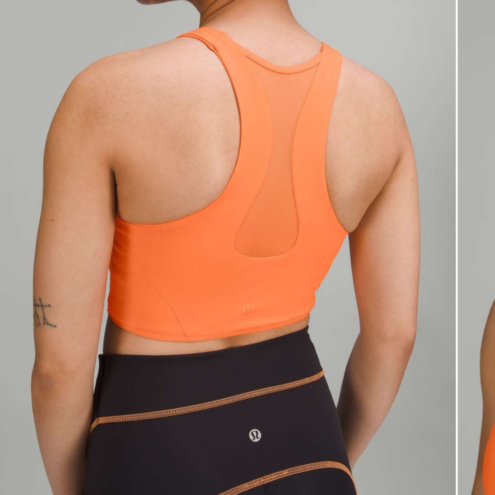 Lululemon🍋 Mesh-Back Train Bra Orange Frappe Size 6